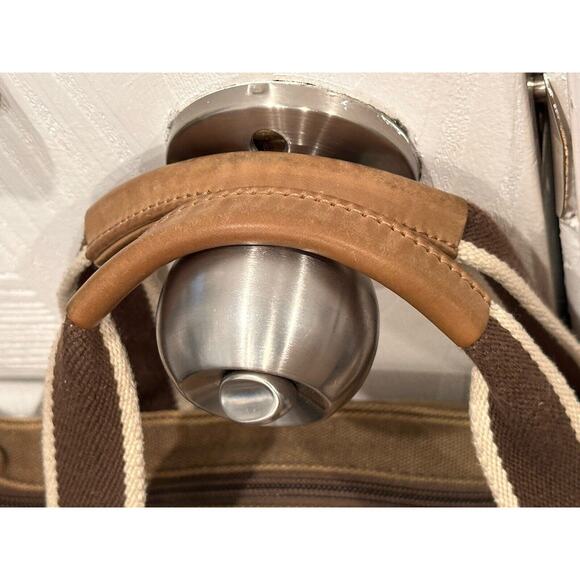 L.L. Bean Women's Foxes Print Canvas Embroidered Tote Bag Purse Brown Tan - Picture 14 of 16